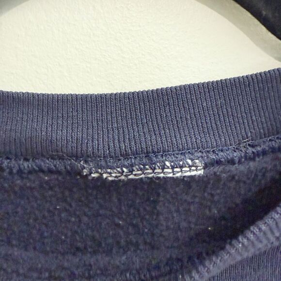 Vintage Looney Tunes Tweety Bird Patch Navy Blue Crewneck Sweater Unisex Medium - Picture 5 of 6